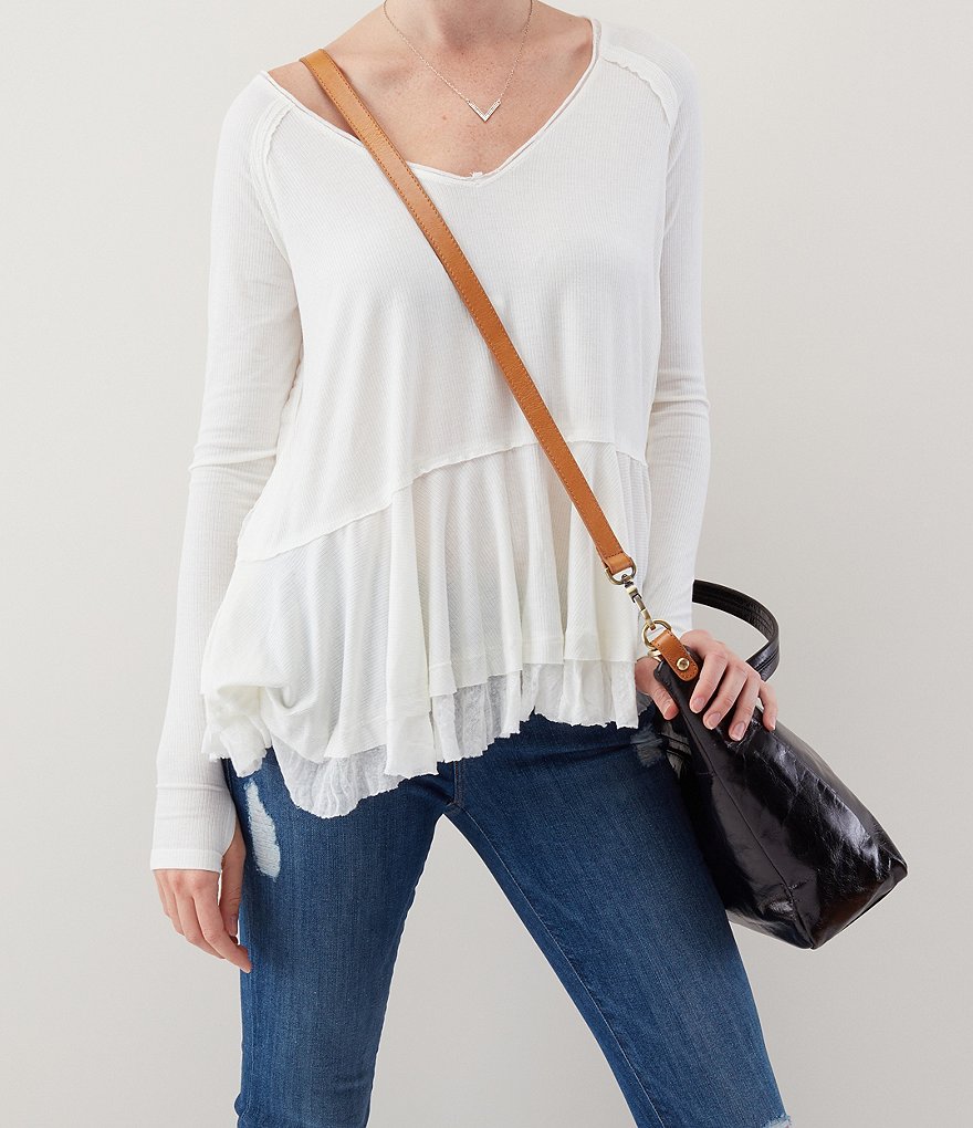 HOBO Delilah Shiny Leather Hobo Bag