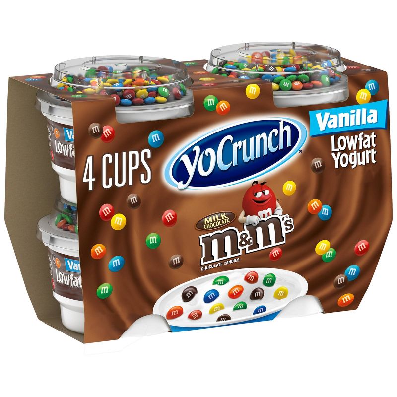YoCrunch M&M's Vanilla Low Fat Yogurt - 4oz/4ct
