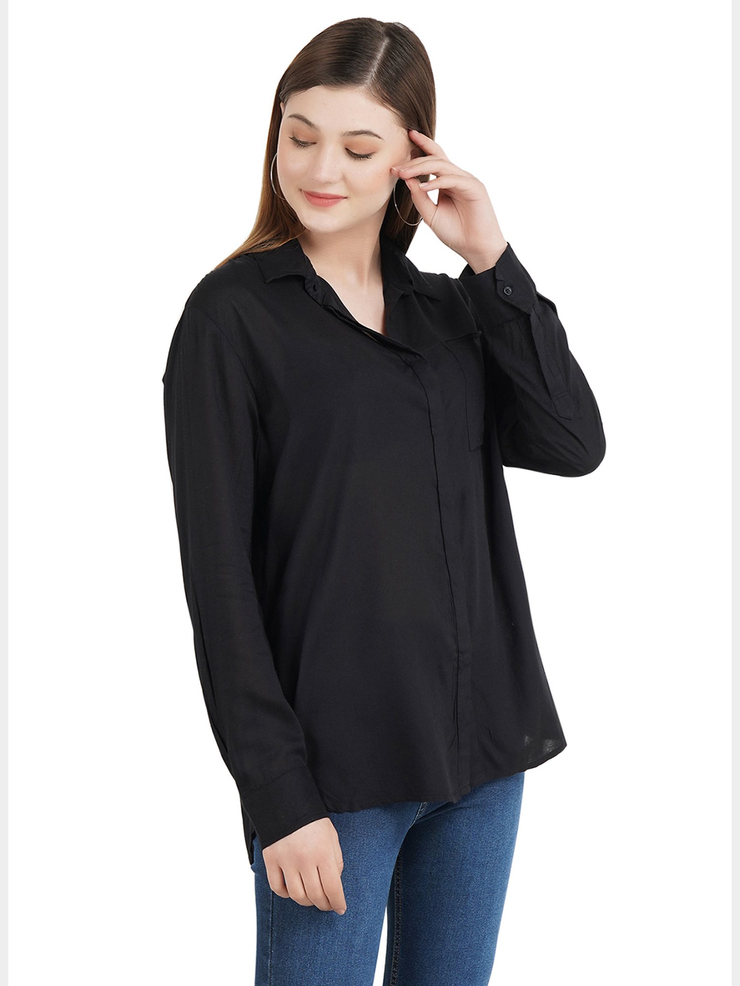 Aditi Wasan Black Regular Fit Shirt