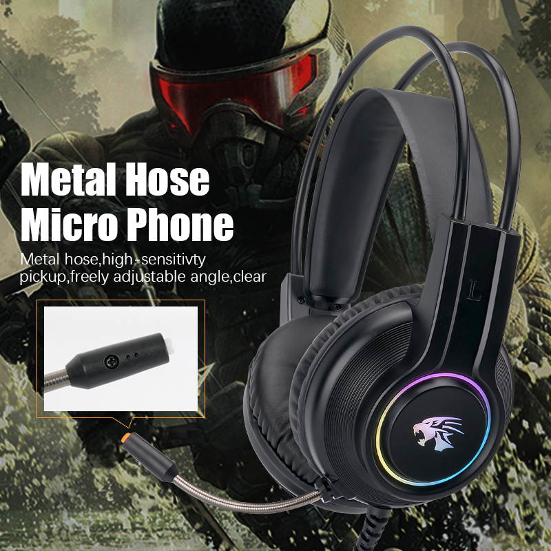 7.1 Stereo Surround Sound Wired Headset USB Game Headset With Mic & LED Noise Cancellation For Desktop Computer Games