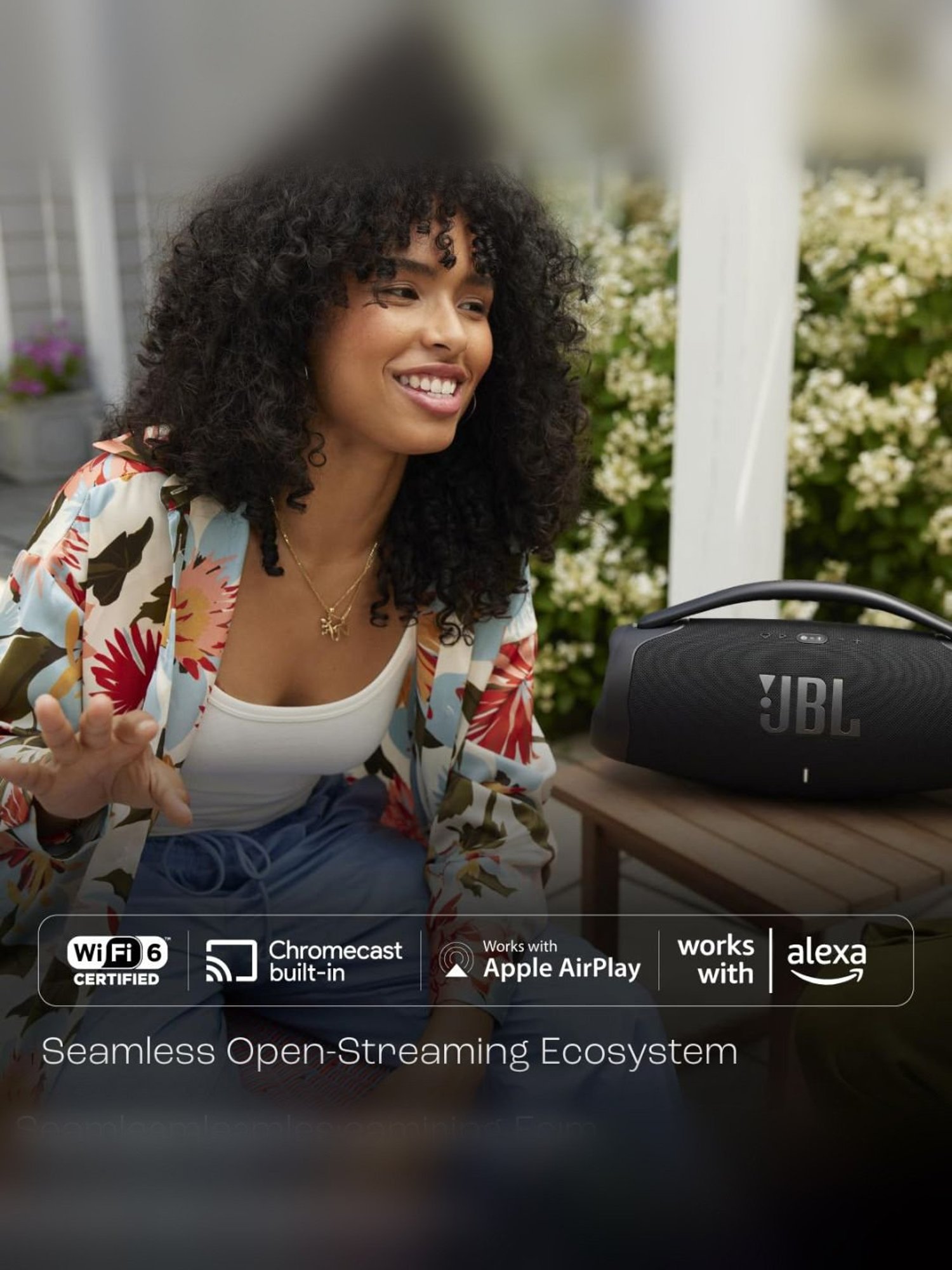 JBL Boombox 3 Wi-Fi, Wireless Portable Bluetooth Speaker with 24H Playtime, Deepest Bass (Black)