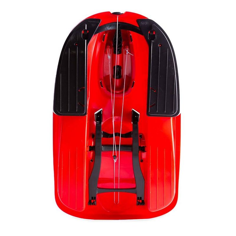 HearthSong Stratos Bobsled with Differential Steering, Deep Digging Brake and Retractable Tow Cord, 38"L x 22"W, Holds Up To 200 Lbs.