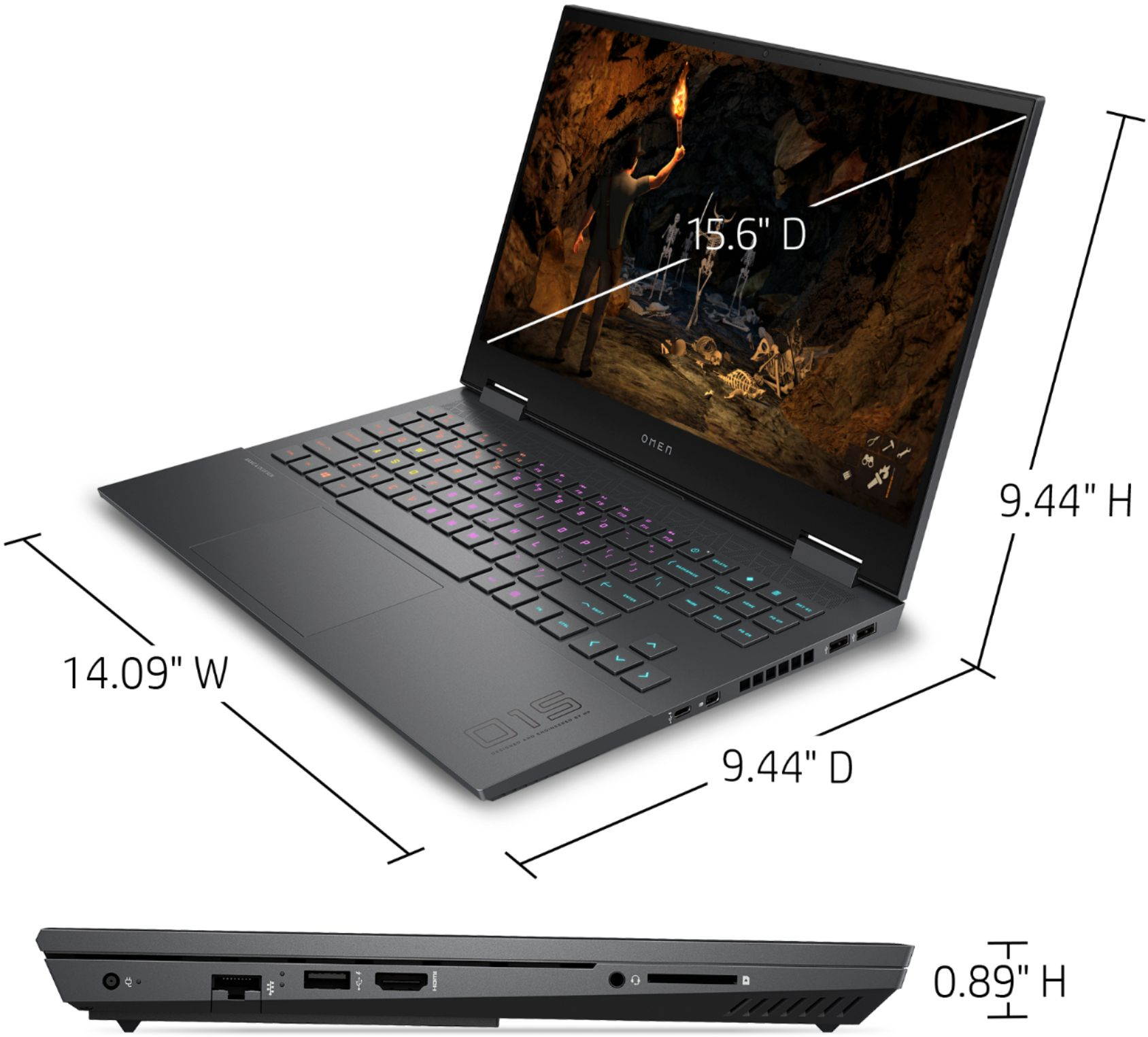 HP - OMEN Gaming 15.6" Laptop - AMD Ryzen 7 - 8GB Memory - NVIDIA GeForce GTX 1660 Ti - 512GB SSD - Mica Silver Notebook PC Computer 15-EN0013DX