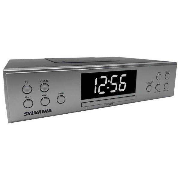 SYLVANIA UNDER-CABINET BT FM CLOCK RADIO