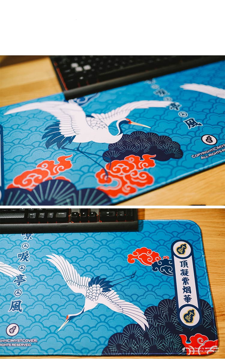 CORN 800X300mm Colorful Thick Mouse Pad, Chinese Style Fashion,Embossing Effect, Anti-skid Rubber Material