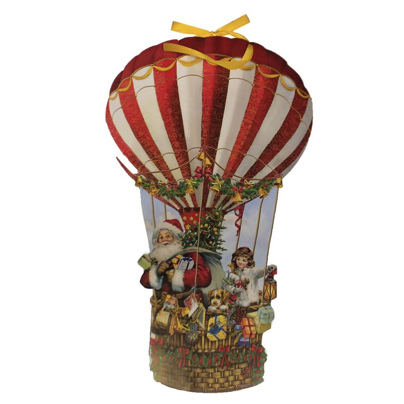Christmas 23.75" Hot Air Balloon Advent Calendar Made In Germany Double Sided  -  Advent Calendar