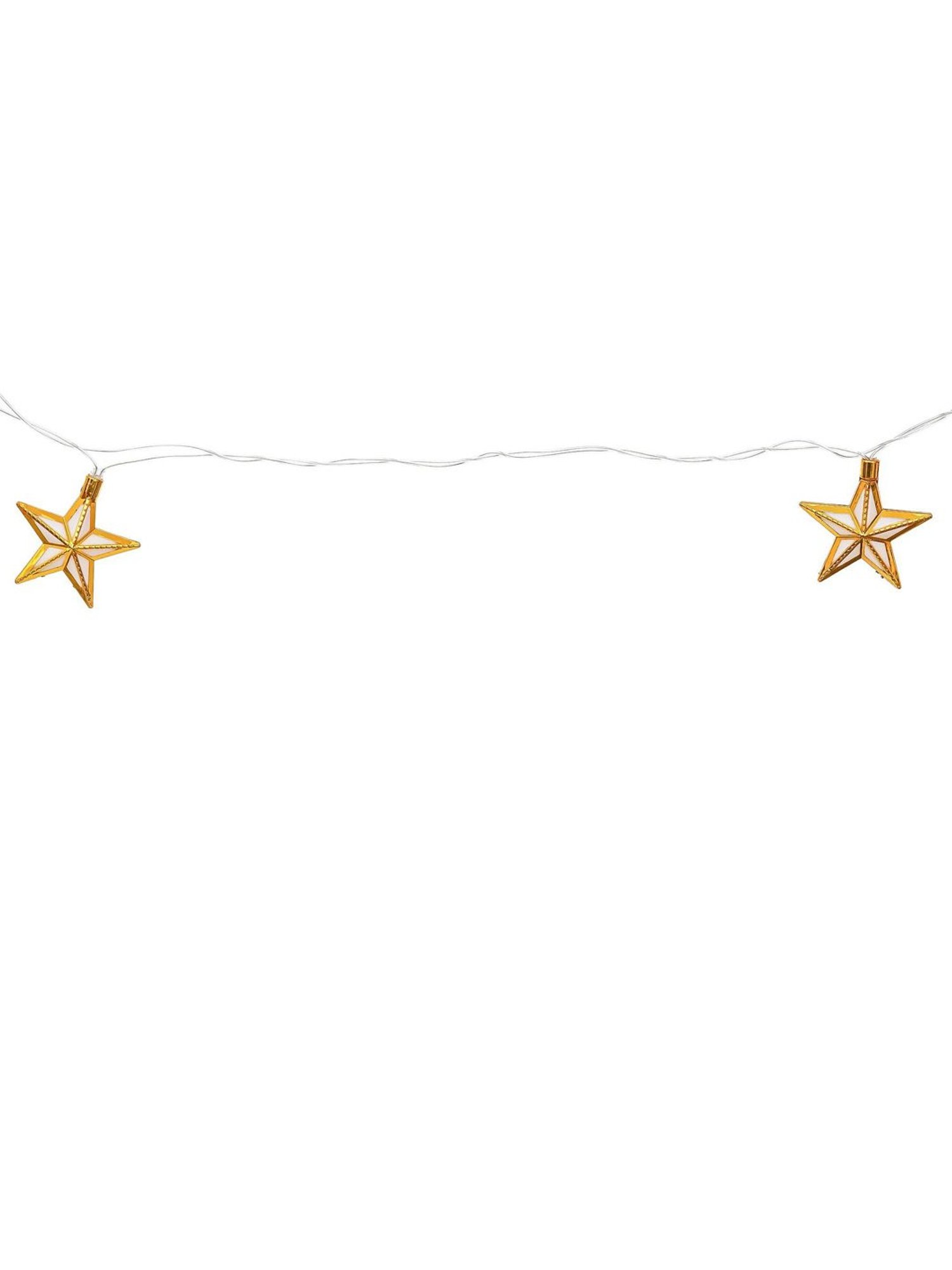 eCraftIndia Golden Small Star Shape LED Color Changing Fairy String Lights for Diwali