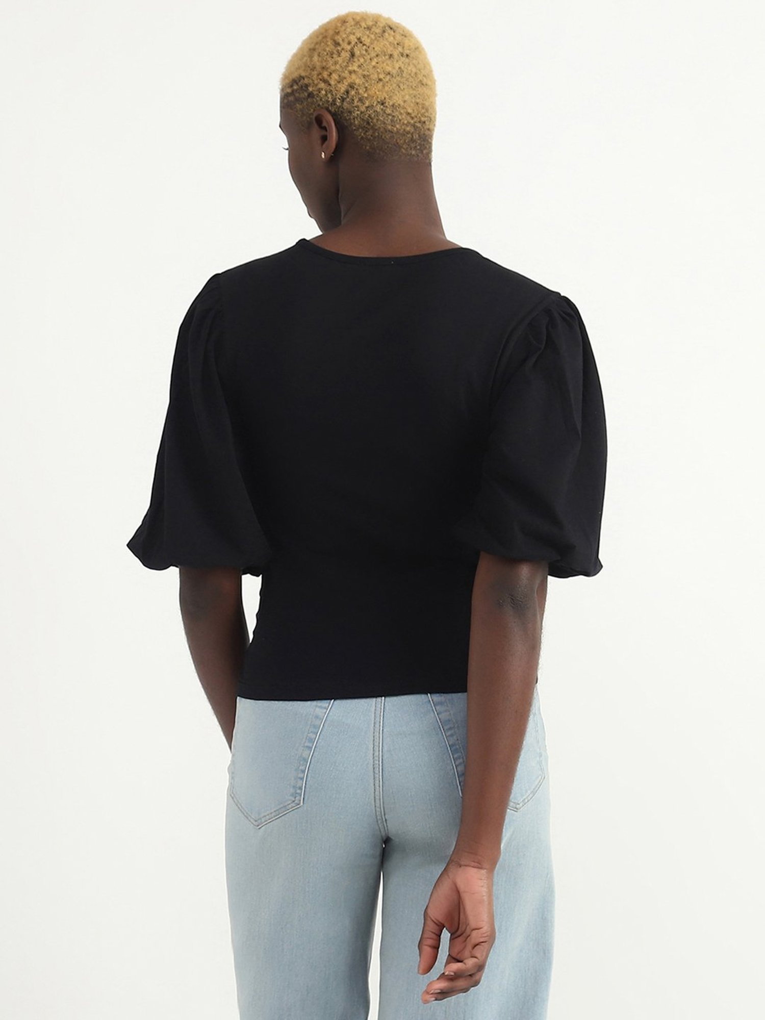 United Colors of Benetton Black Regular Fit Top