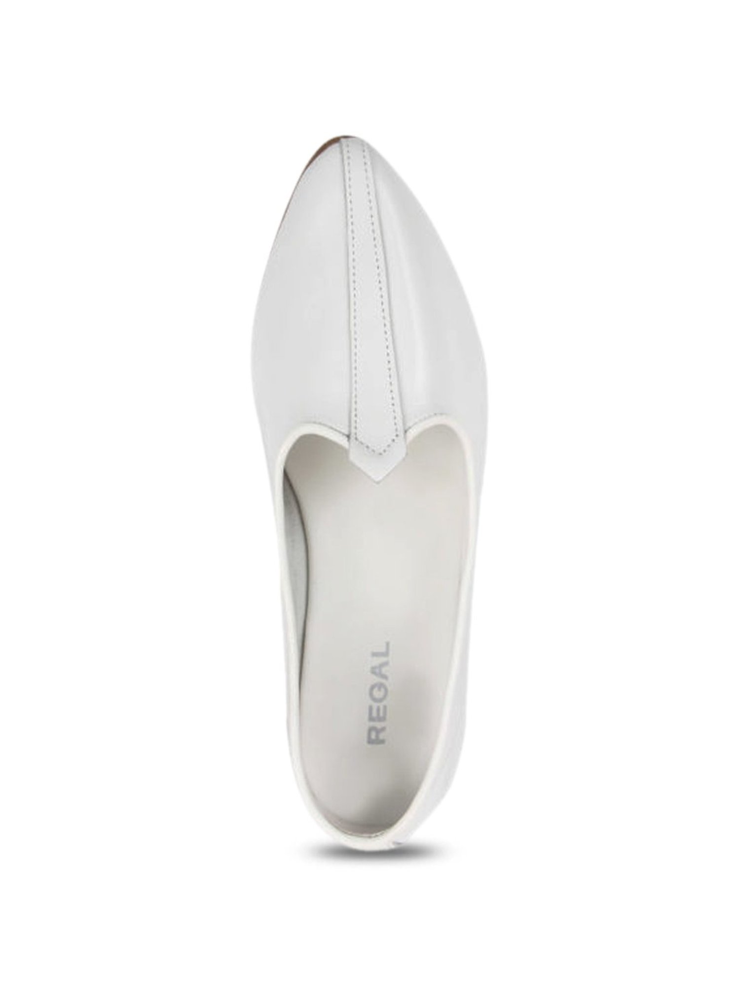 Regal White Casual Slip-Ons