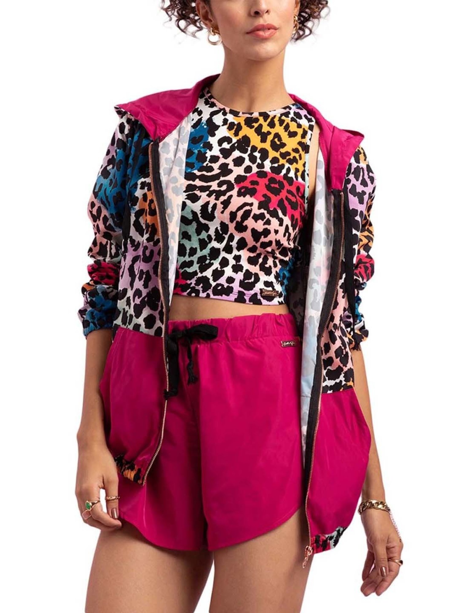 KENDALL + KYLIE Multicolored Printed Hoodie