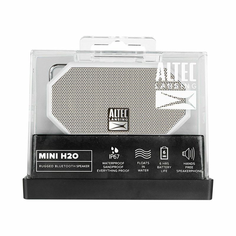 New Altec Lansing IMW257-CG Mini H2O Wireless Bluetooth Waterproof Speaker Gray