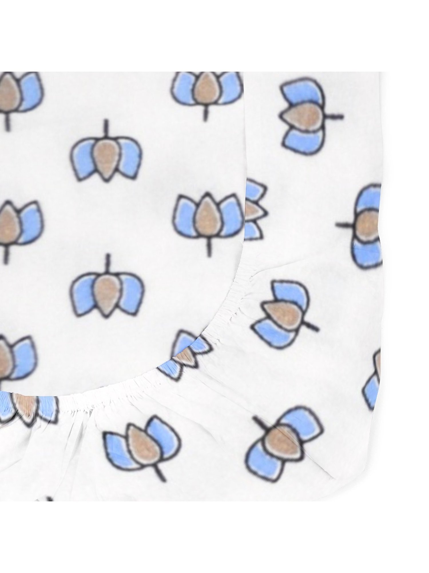 The Baby Atelier White Cotton Fitted Crib sheet