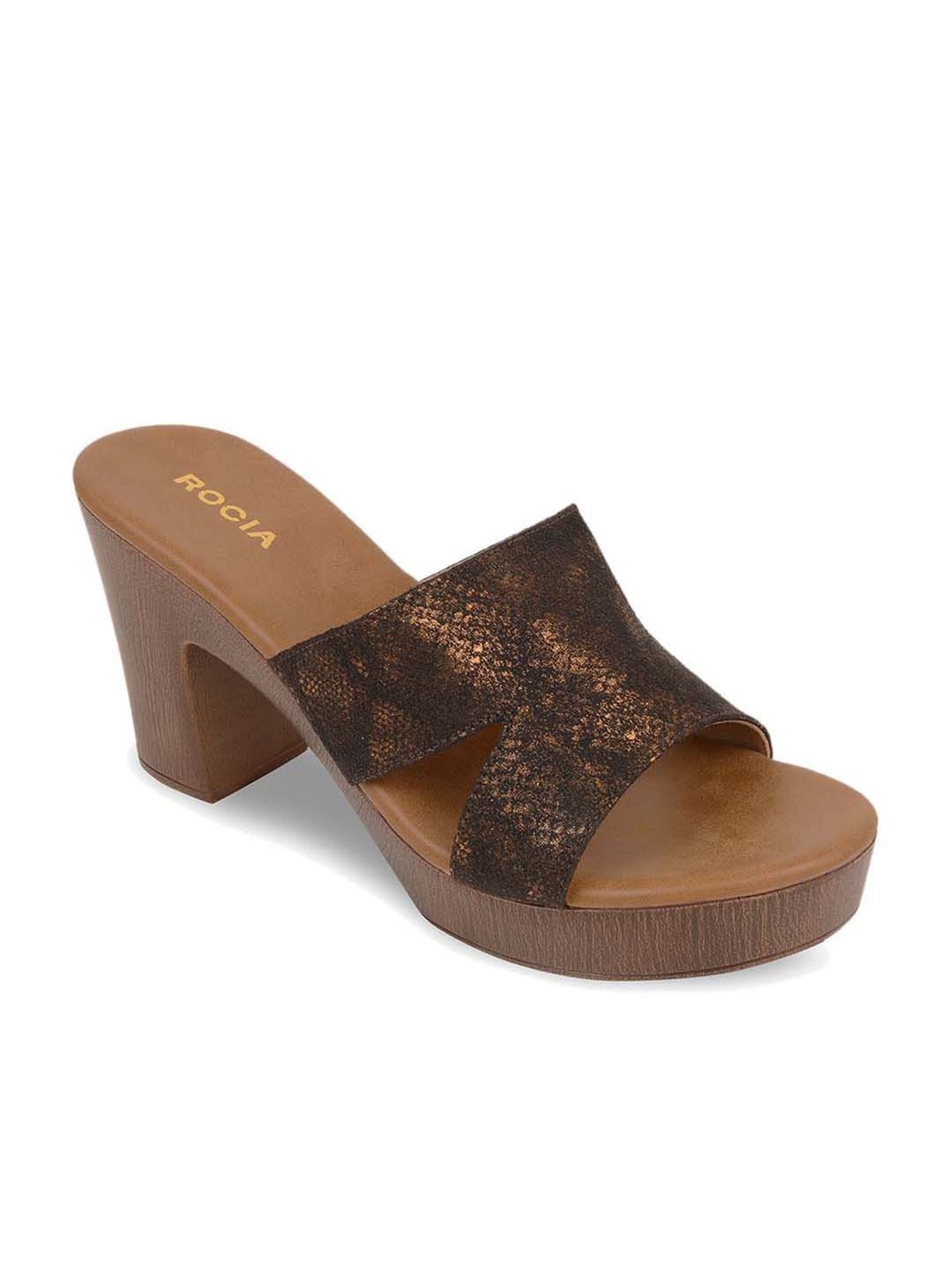 Rocia by Regal Women's Antique Gold Casual Sandals