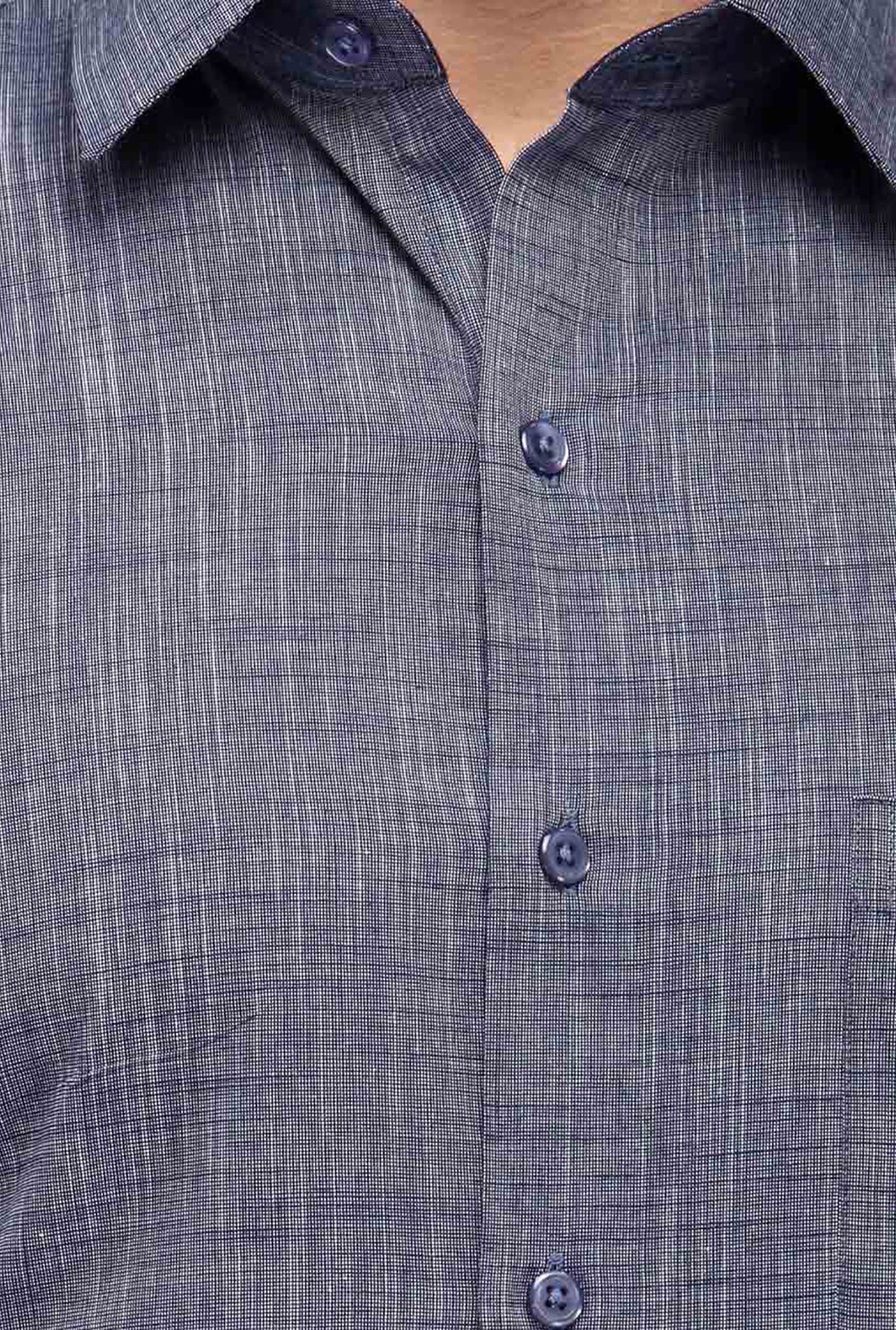 Hancock Navy Slim Fit Shirt