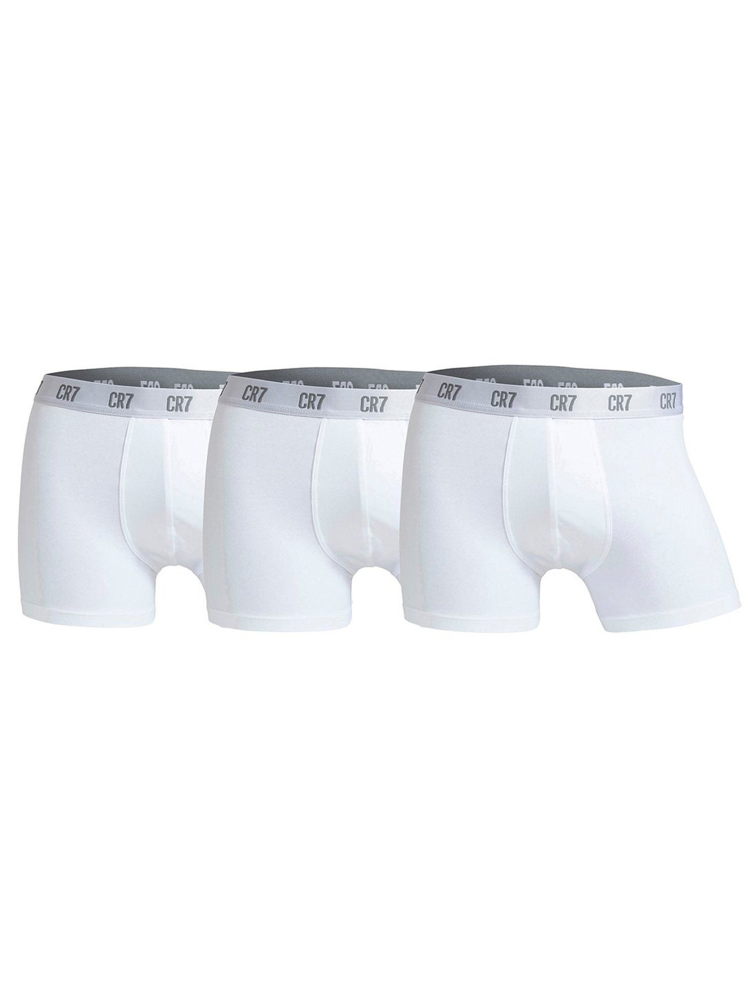 CR7 White Comfort Fit Basic Trunks - Pack of 3
