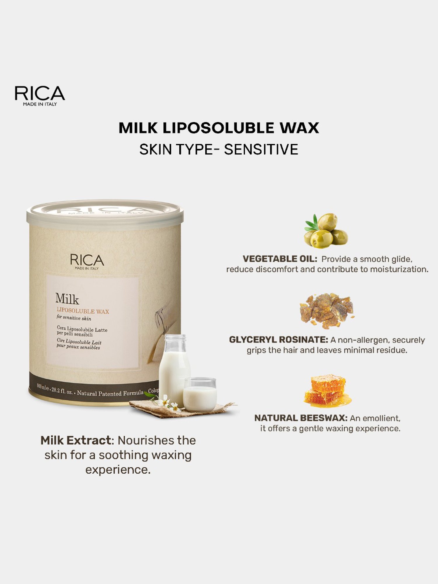 Rica Milk Wax - 800 ml