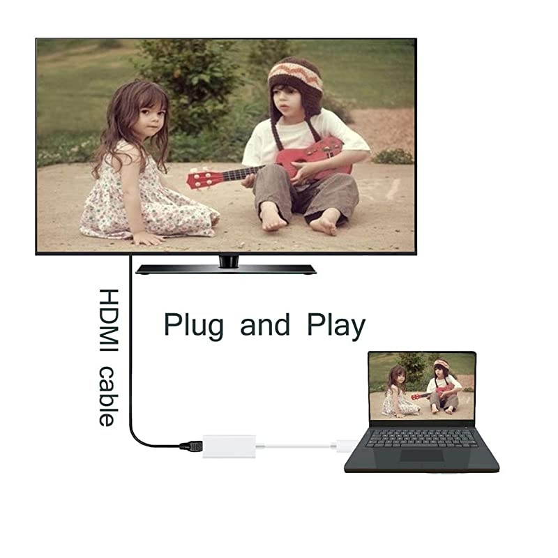 Mini DisplayPort to HDMI Adapter,  Thunderbolt to HDMI Converter for MacBook Air/Pro, Microsoft Surface Pro/Dock, Monitor, Projector and More (2-Pack, White)