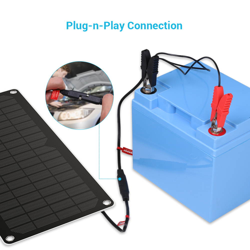 Renogy 10W Solar Battery Charger Maintainer