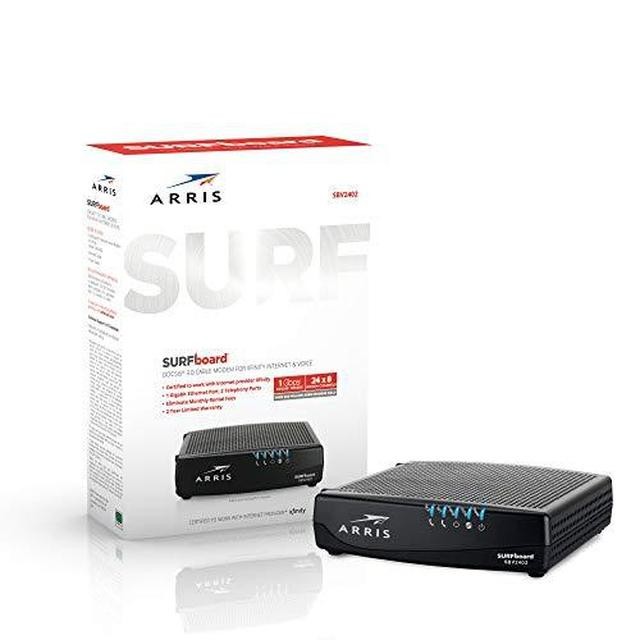 ARRIS Surfboard SBV2402 DOCSIS 3.0 Cable Modem, Certified for Xfinity Internet & Voice (Black)