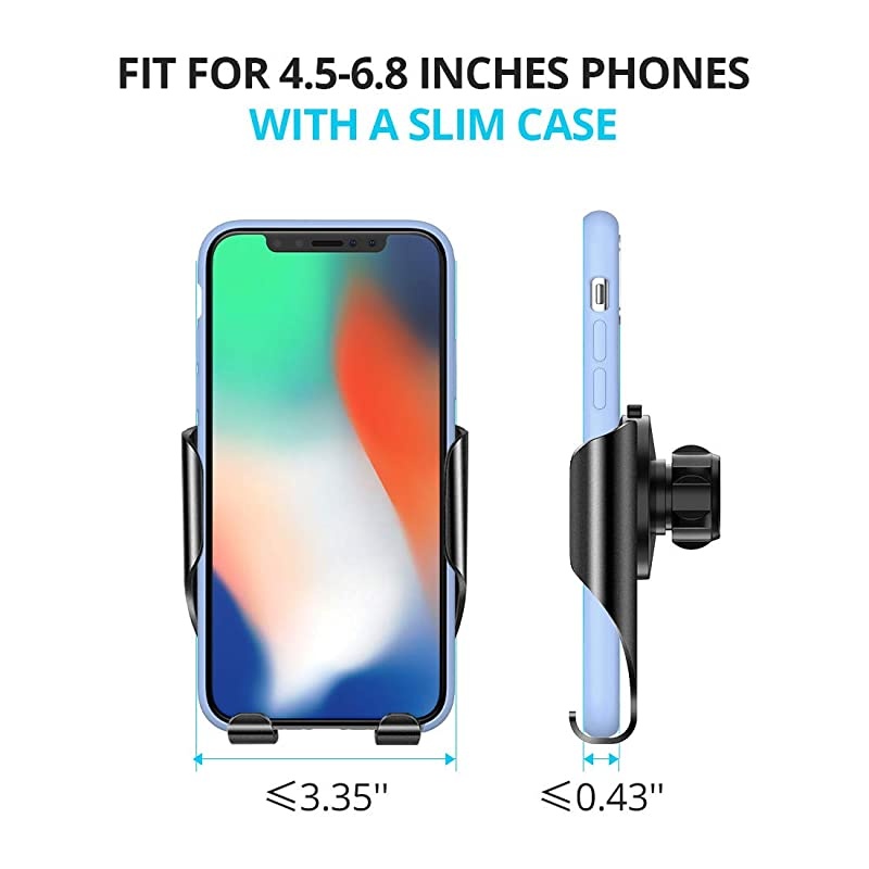 Car Phone Mount, Air Vent Phone Holder for Car, Handsfree Cell Phone Car Mount Fit for iPhone 12 Pro Max Mini SE 11 Pro Max XR Xs Max Xs X 8 7