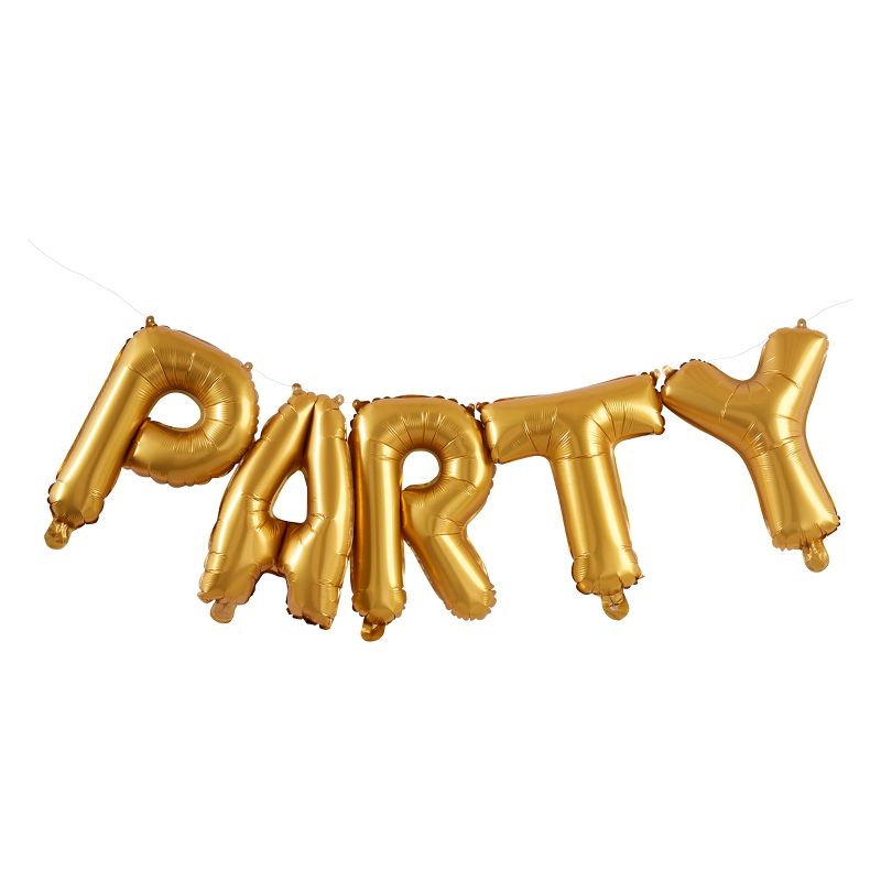 Party Balloon Bunting Gold