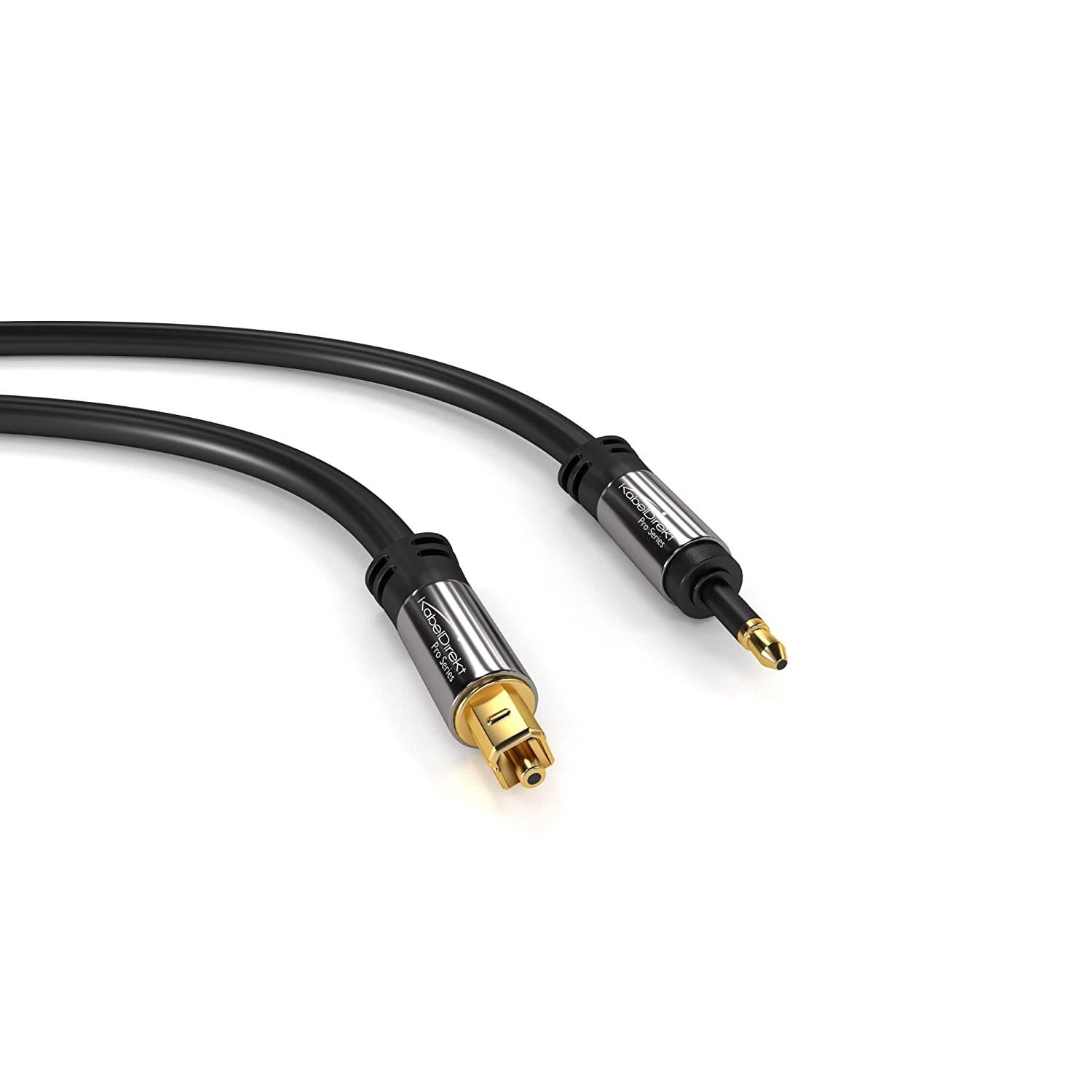 KabelDirekt (15 feet) Mini TOSLINK Optical Digital Audio Cable - Pro Series