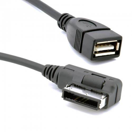 Cablecc Media In AMI MDI USB AUX Flash Drive Adapter Cable For Car VW AUDI 2014 A4 A6 Q5 Q7