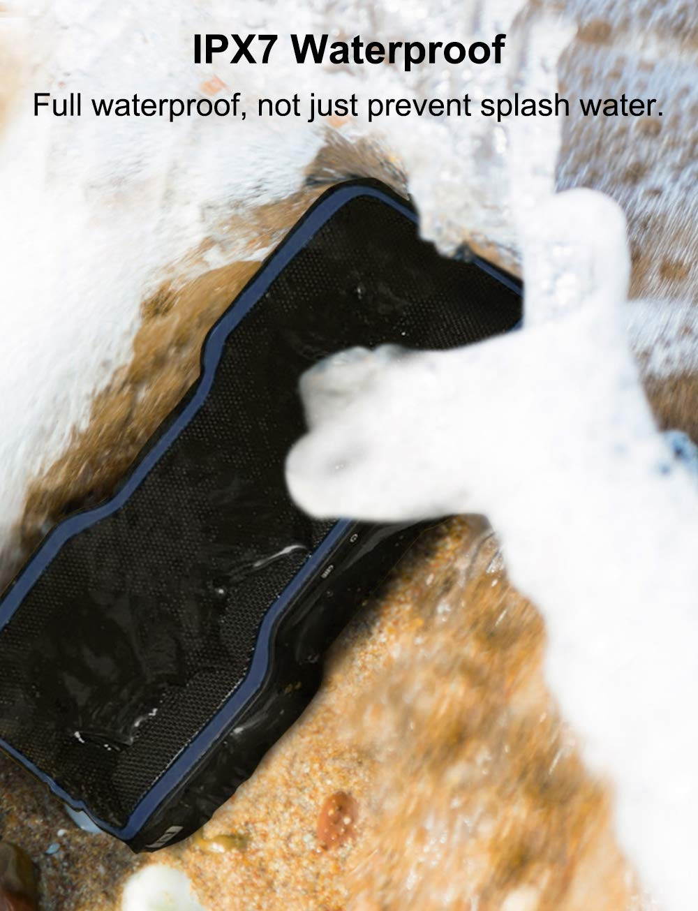 AOMAIS Sport II Portable Wireless Bluetooth Speakers 4.0 Waterproof IPX7, 20W Bass Sound, Stereo Pairing, Durable Design Backyard, Outdoors, Travel, Pool, Home Party (Orange)