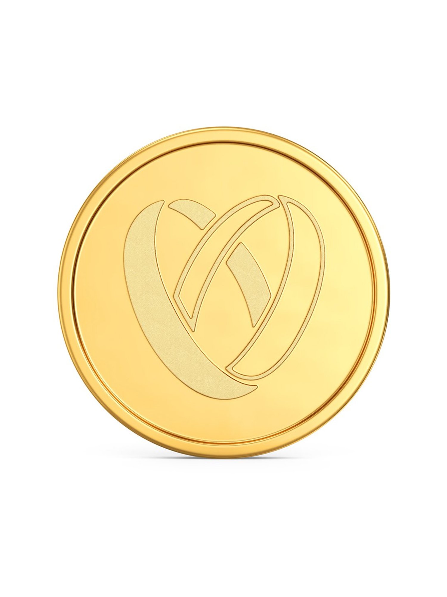 P.C. Chandra Jewellers Pooja Kalash-Inscribed 24k (999) 0.05gm Yellow Gold Foil Coin