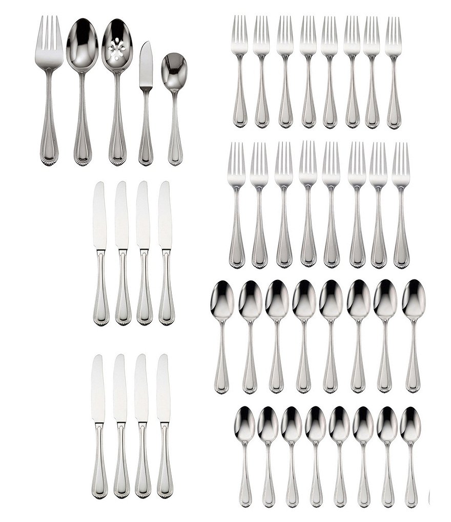 Oneida Countess Stainless Steel 45-Piece Casual Flatware Set