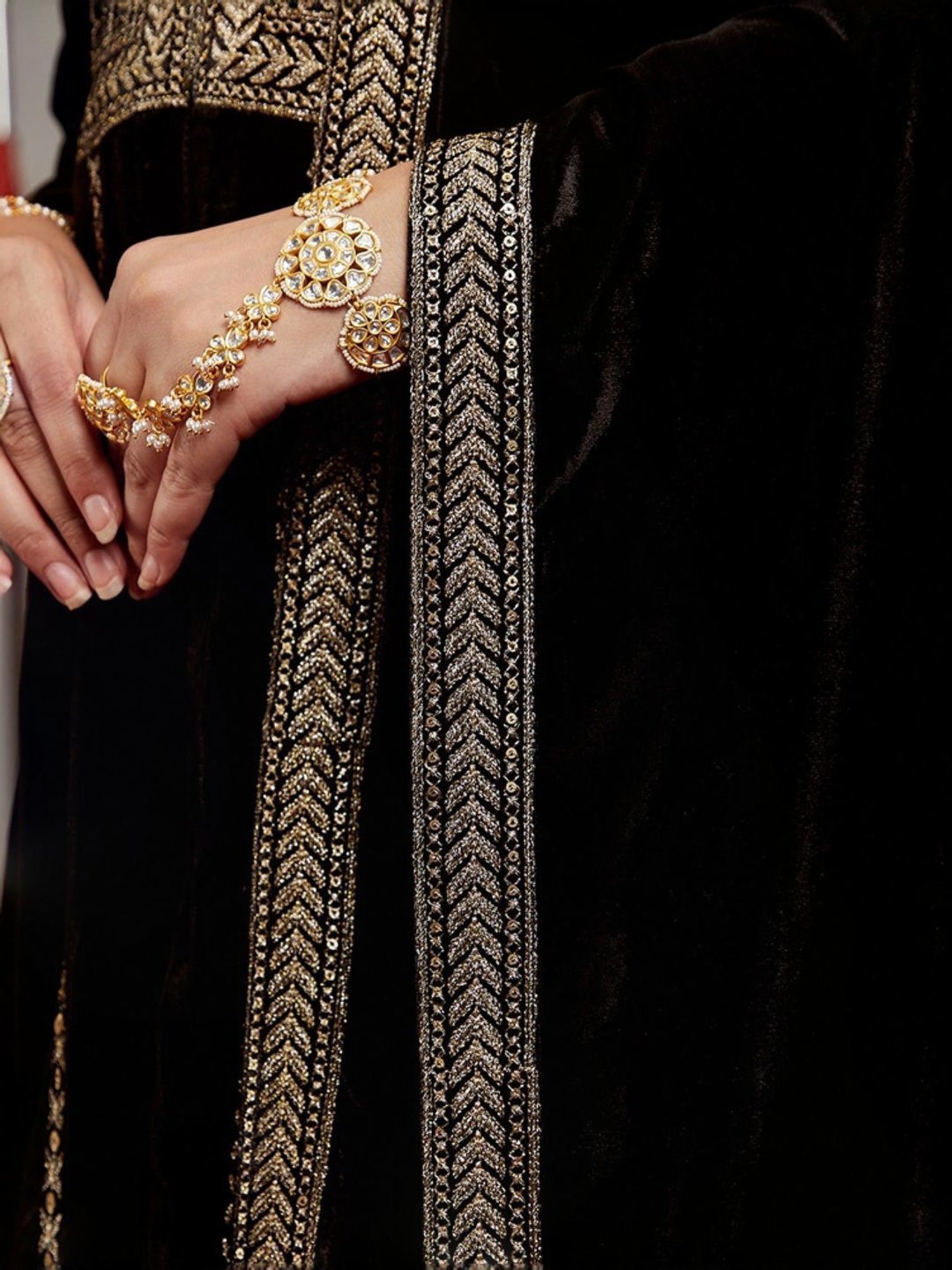 Libas Art Black Embroidered Kurta Pant Set With Dupatta