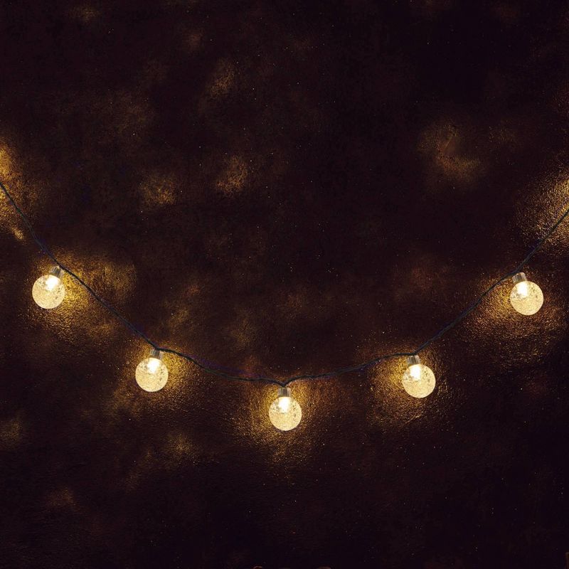 25' Outdoor Solar Mini LED String Lights - Black Wire - Merkury Innovations