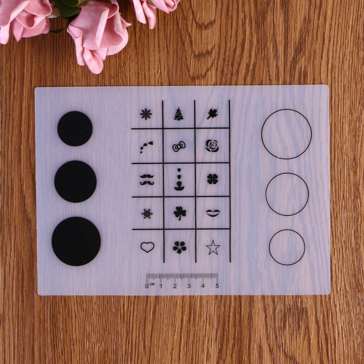 Nail Art Stamping Mat Silicone Workspace Stamping Plate Nail Polish Coloring Practice Pad Nail Sticker Guide Printing Transfer Table Cover Tools Manicure Mat (A Type)