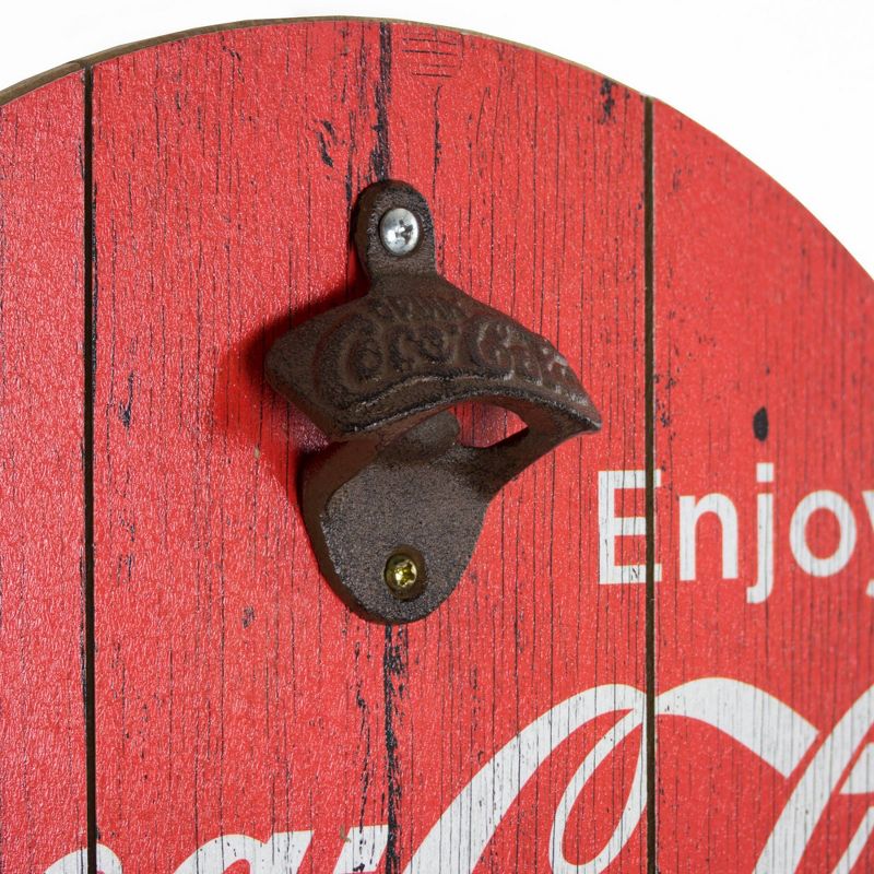 Coca-Cola Bottle Opener and Cap Catcher Red - Crystal Art Gallery