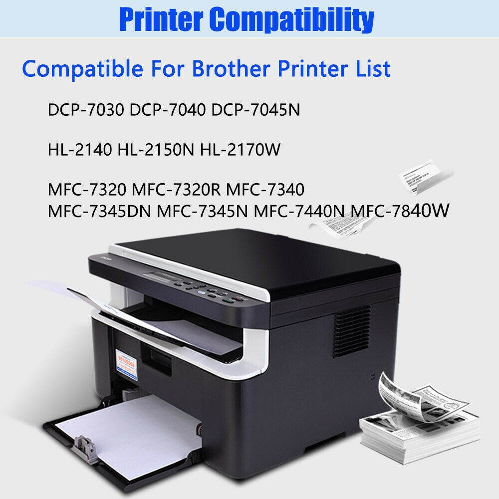 2PK High Yield Combo For Brother TN360 Toner TN330 DR360 Drum MFC-7440N 7840W