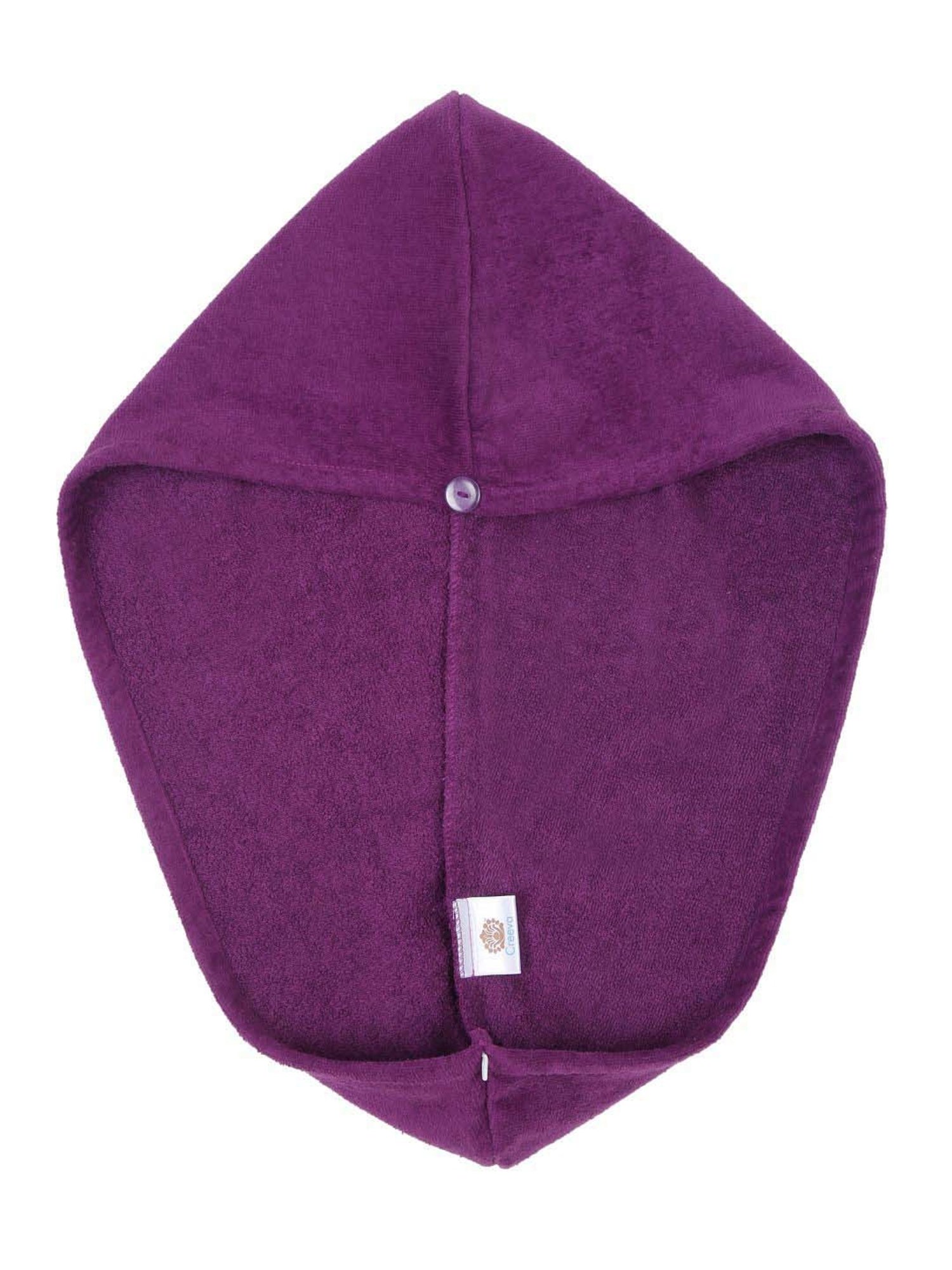 Creeva Luxury Purple Cotton 380 GSM Hair Wrap