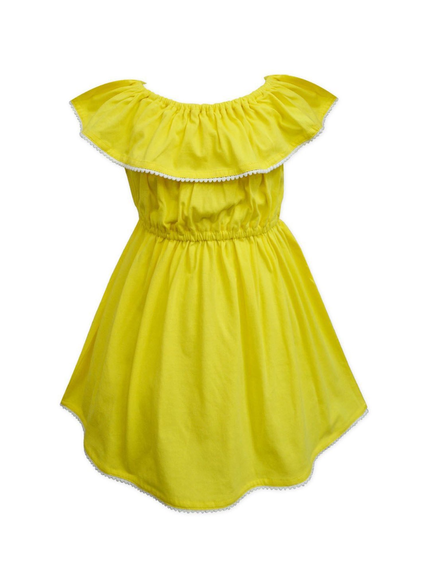 A.T.U.N. Girls Lemon Yellow Regular Dress