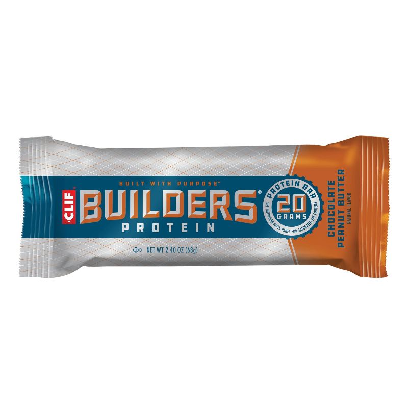 CLIF Builders Protein Bars - Chocolate Peanut Butter - 20g Protein - 12ct