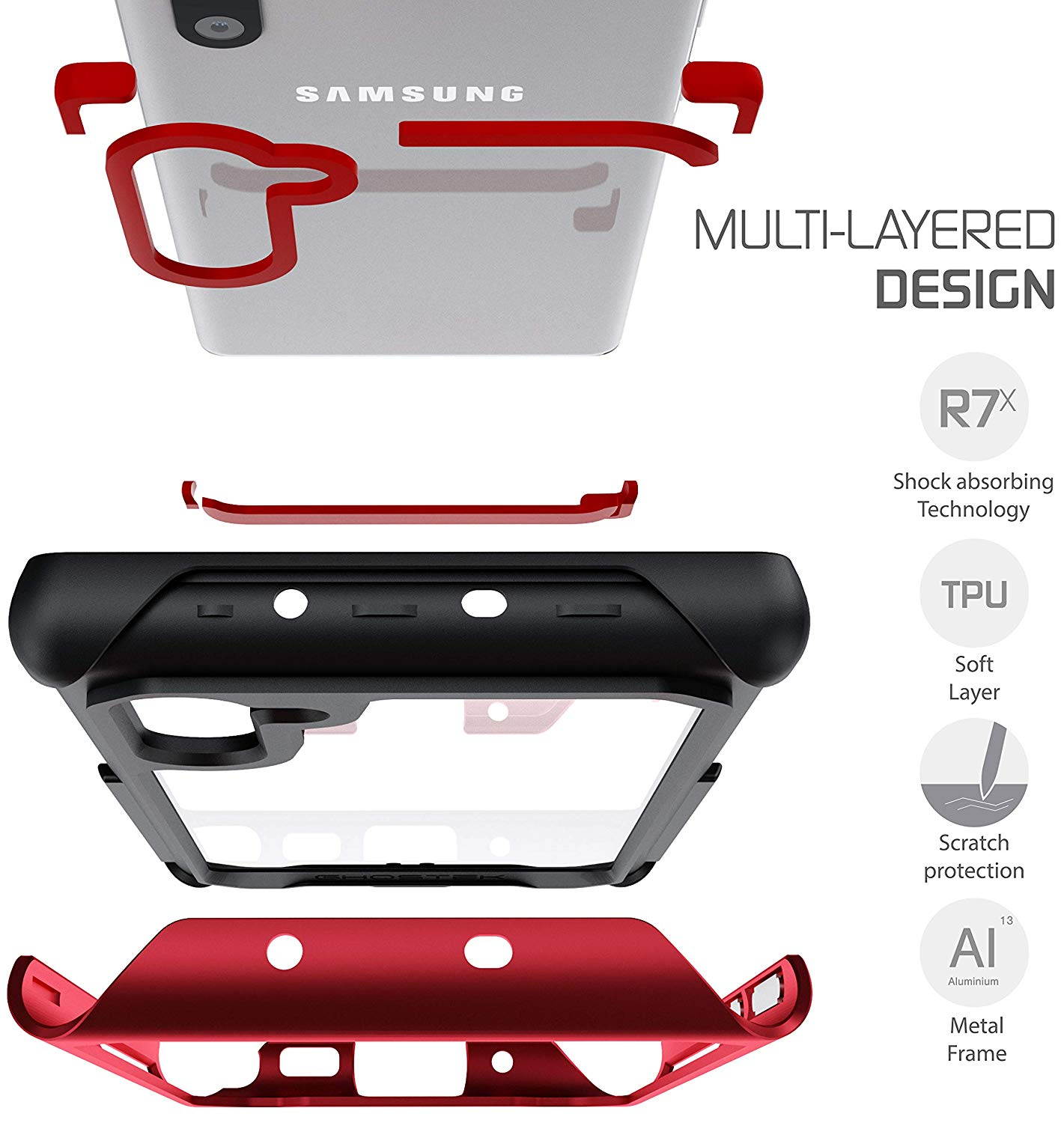 Moshi Vitros Clear Case for iPhone 11 - For Apple iPhone 11 Smartphone - Clear, Raven Black - High Gloss