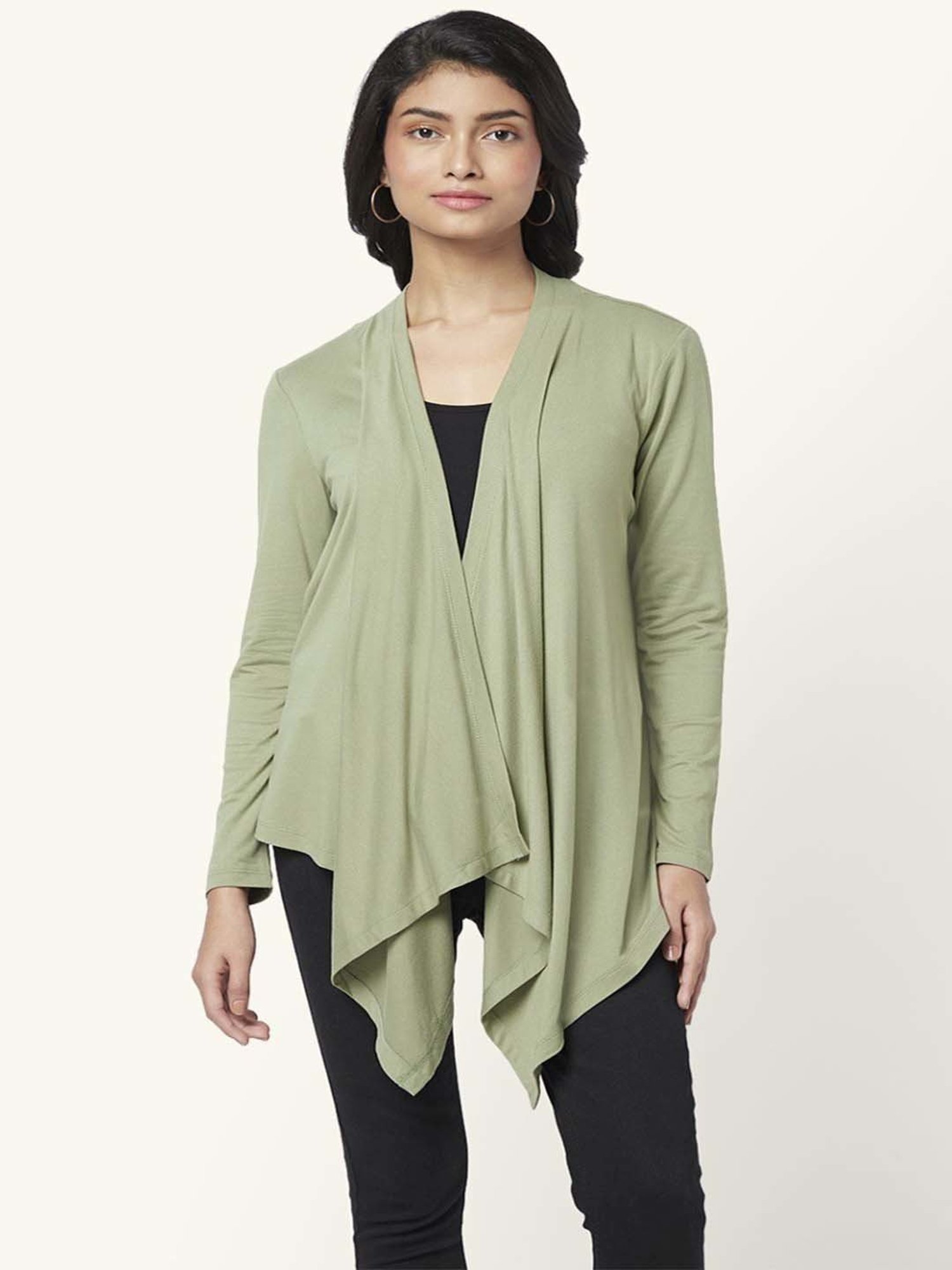 Honey by Pantaloons Green Full Sleeves Shrug