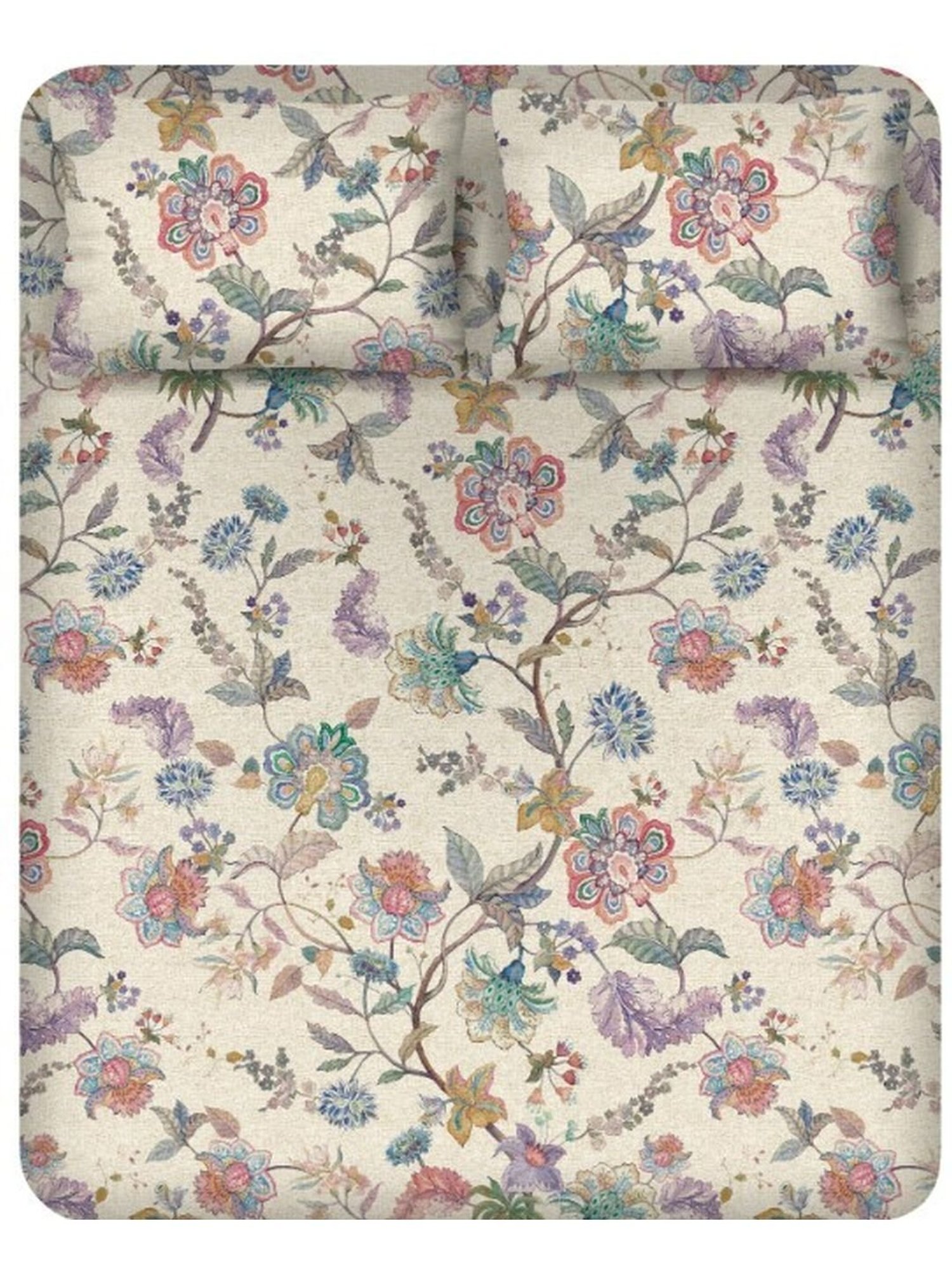 TARA Sparkling Homes Gold Luxury Cotton 350 TC Bed Sheet with 2 Pillow Covers