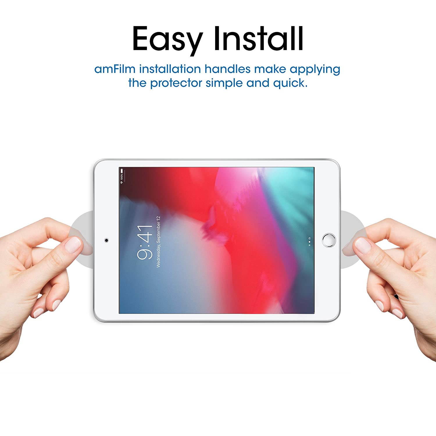 amFilm Glass Screen Protector for iPad Mini 5 (2019) and iPad Mini 4, Tempered Glass