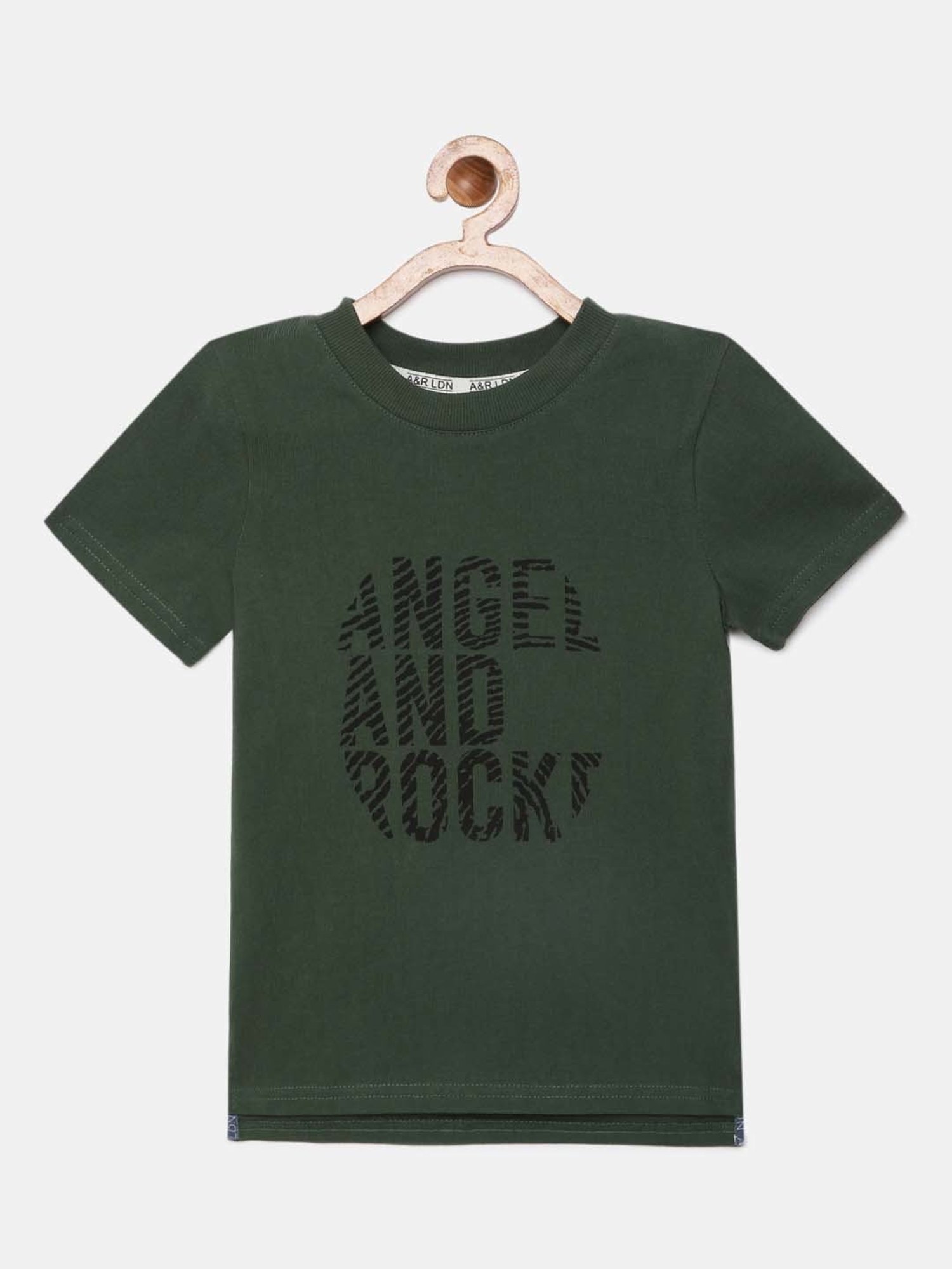 Angel & Rocket Boys Grey Cotton Printed T-Shirt