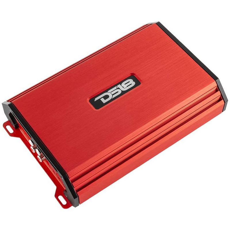 DS18 S3000.4D Compact Class D 3000 Watt Max Digital 4 Channel Amplifier with 2 and 4 Ohm Impedance Control for Car Audio Sound System