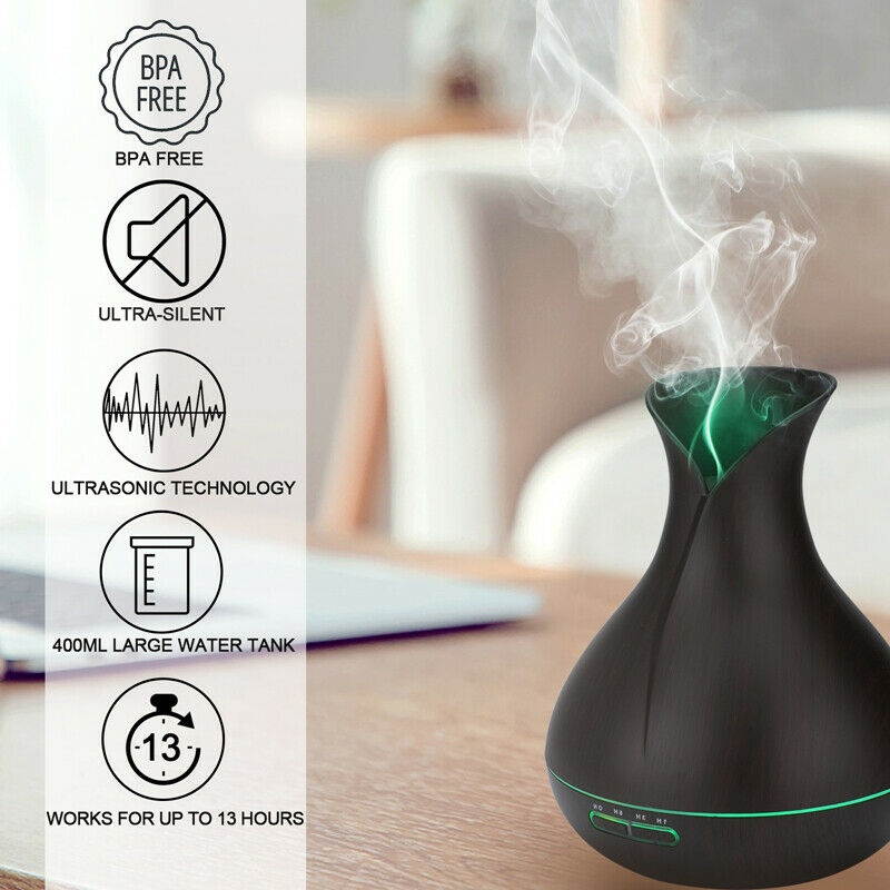 400ML Oil Diffuser Ultrasonic Aromatherapy Essential Humidifier Collection