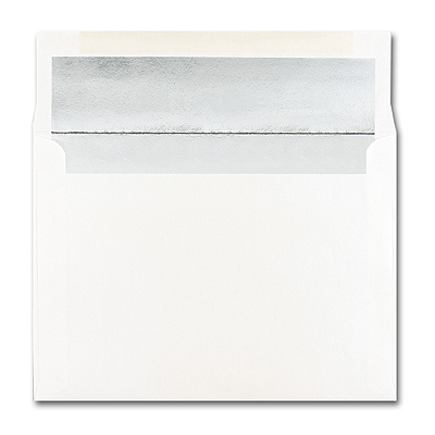 Holiday Greeting Cards - H7043. Greeting Cards with an Image of a Holiday Ornaments on Snowy Branches. Box Set Has 25 Greeting Cards and 26 White with Silver Foil Lined Envelopes.