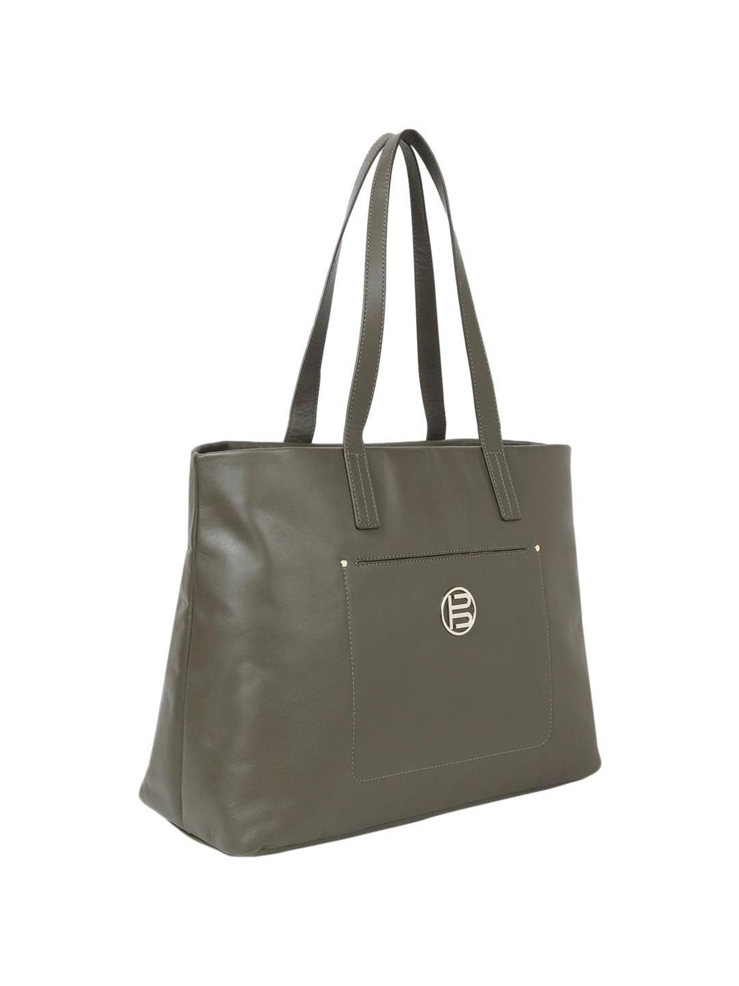 BAGATT Veneto Dark Green Solid Large Tote Handbag
