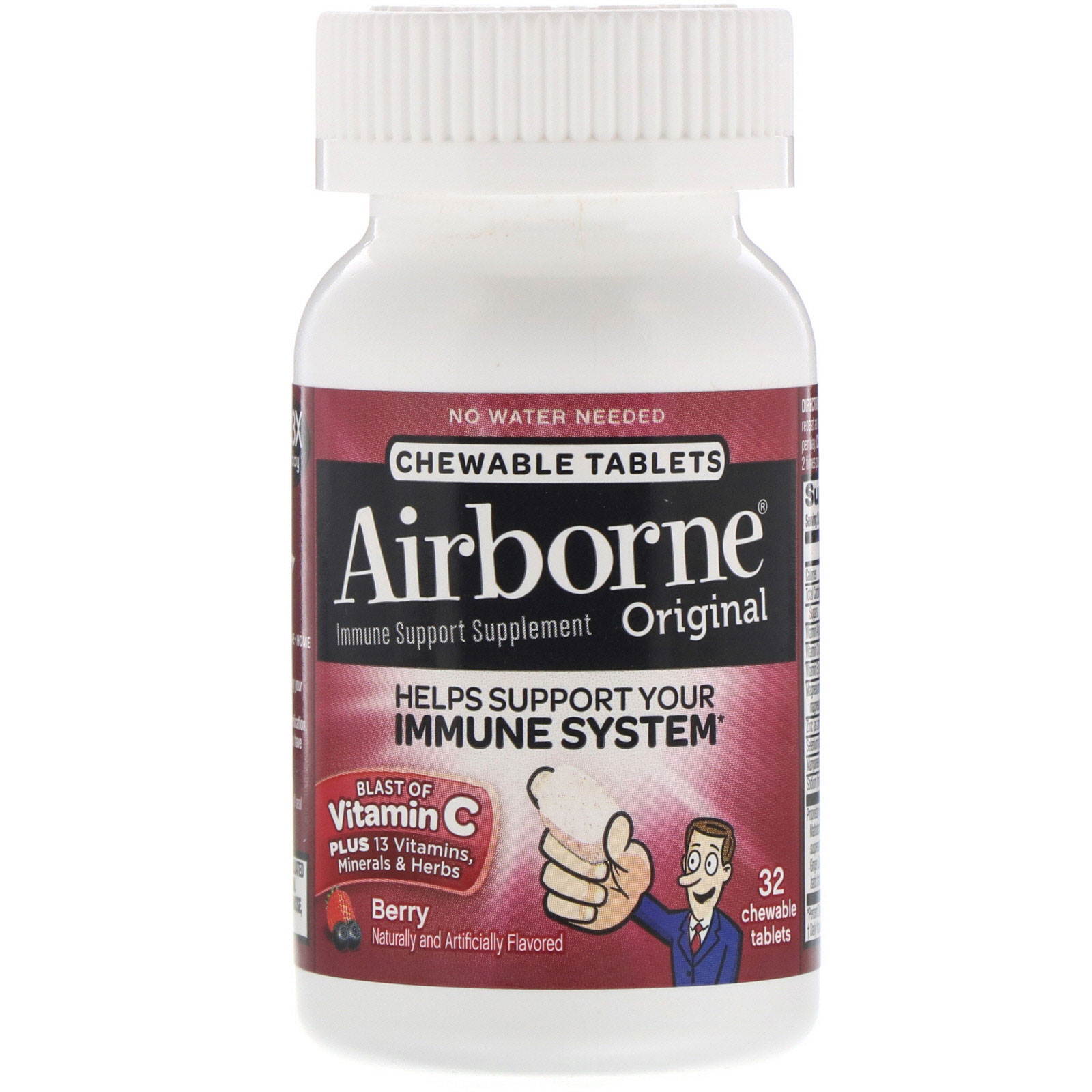 Airborne 20221 -  Immune Support Chewable Tablet, Berry