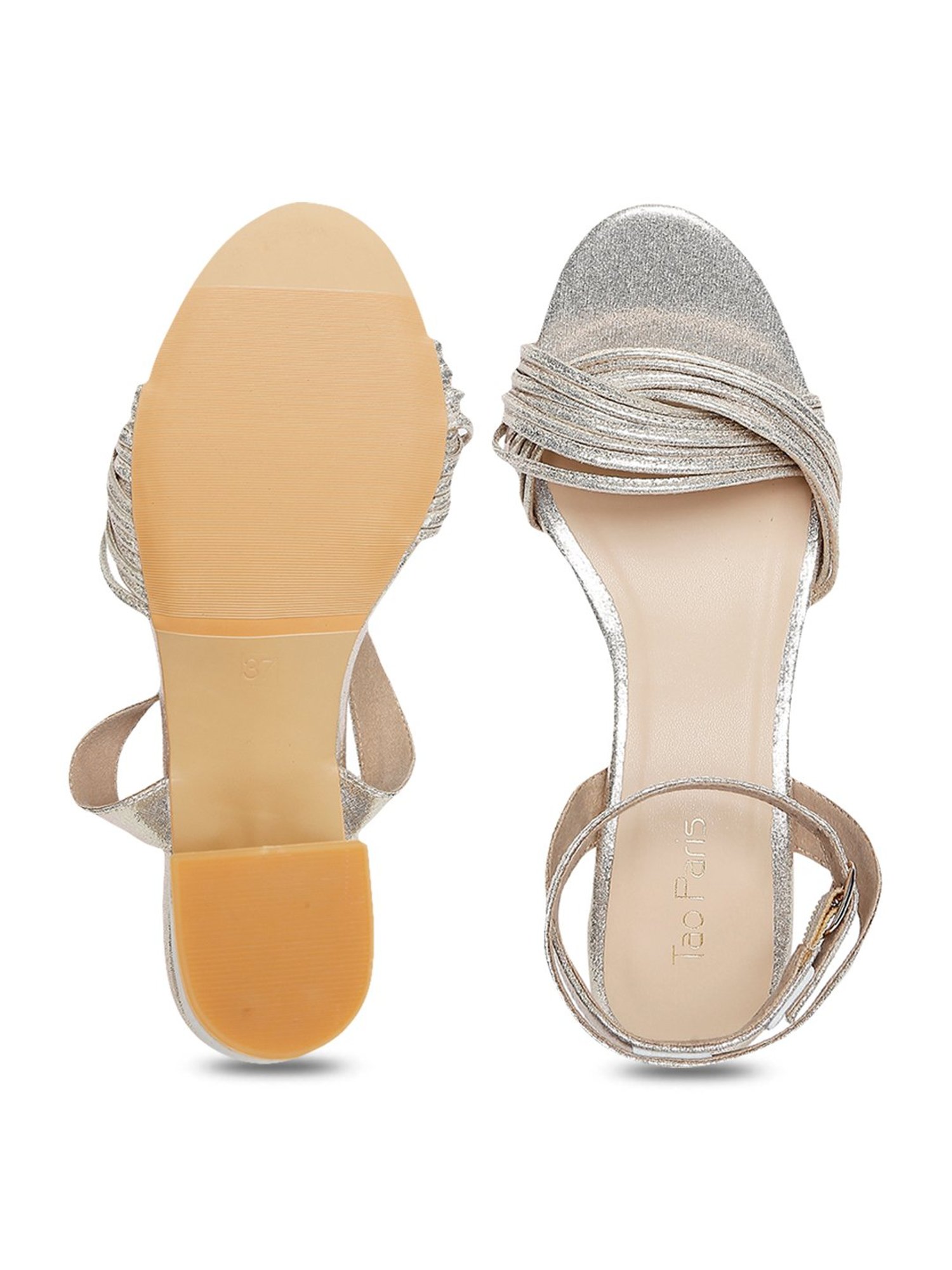 Tao Paris Dot Golden Ankle Strap Sandals