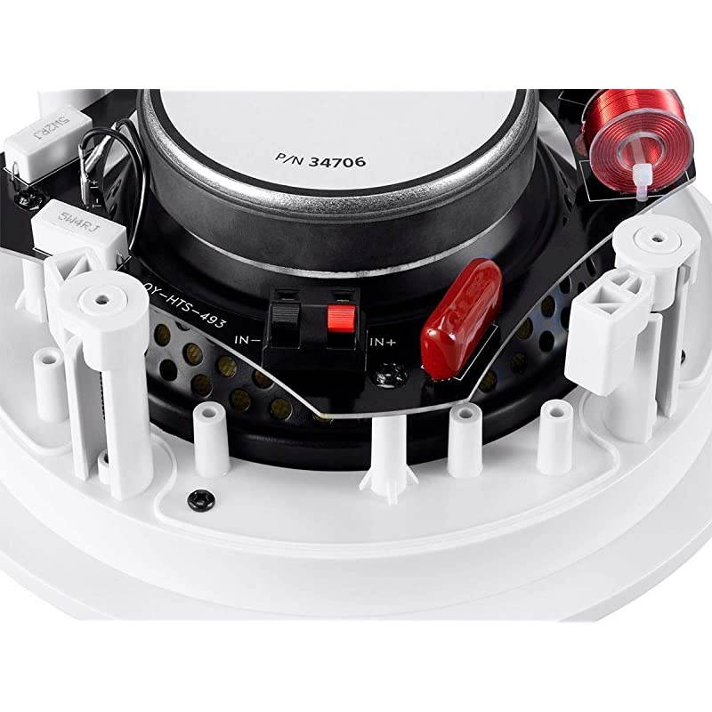 2 Way inCeiling Speakers 65 Inch Pair with Aramid Fiber and Titanium Silk Drivers Caliber Slim Series